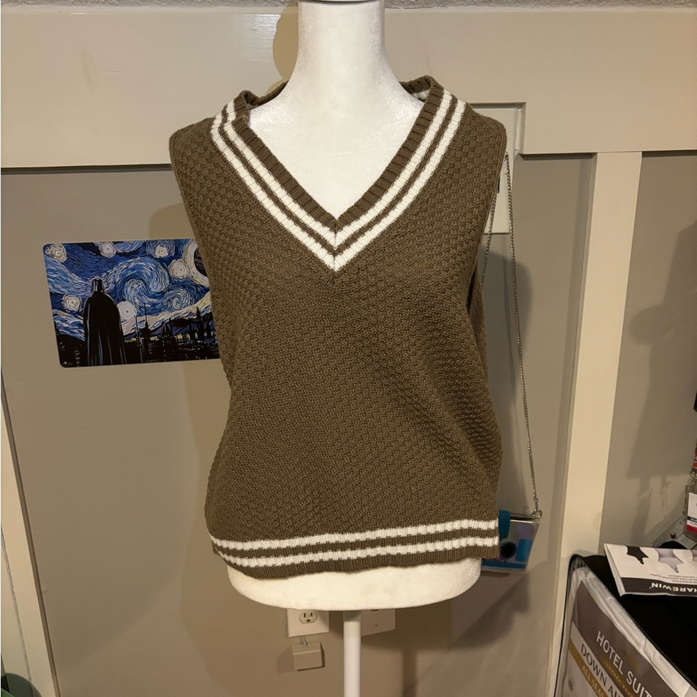 Brown Knit Vest